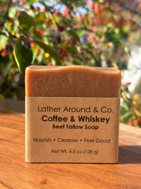 Coffee & Whiskey Beef Tallow Soap