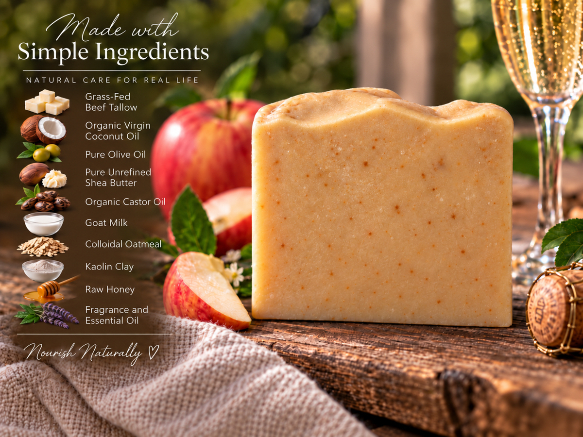 Apple Champagne Beef Tallow Soap