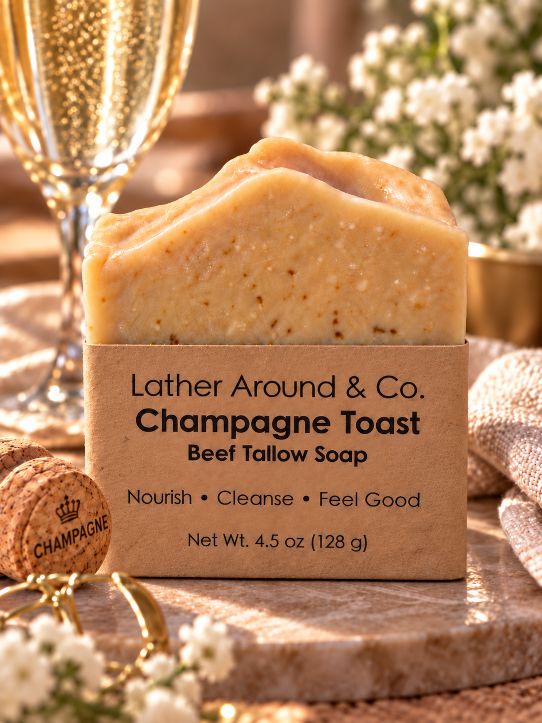 Champagne Toast  Beef Tallow Soap