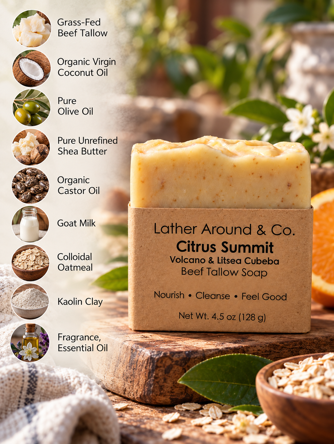 Citrus Summit  Beef Tallow Soap