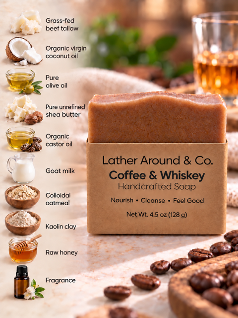 Coffee & Whiskey Handcrafted Soap